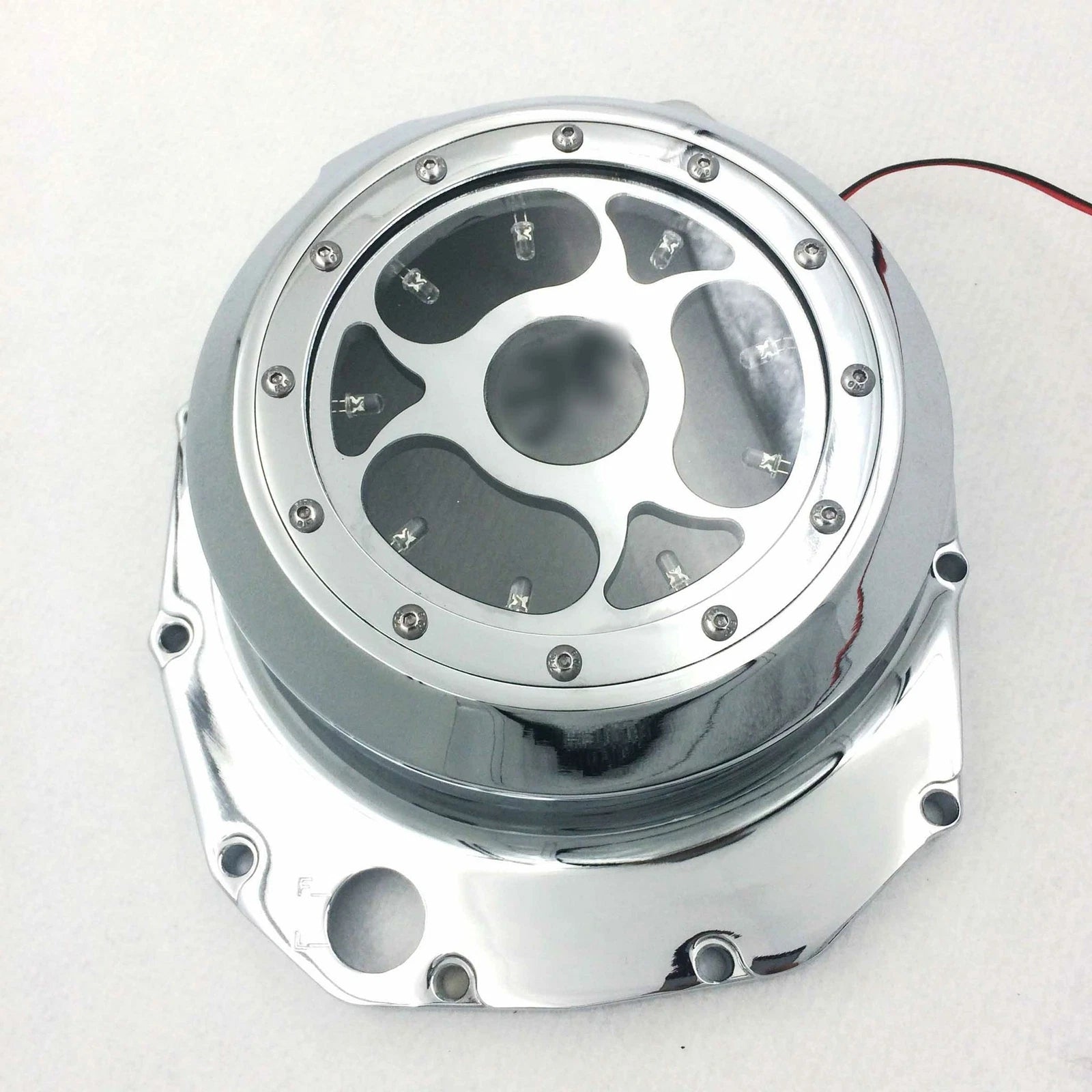 Green LED Clear Engine Clutch Cover for Suzuki GSX1300R Hayabusa (2008–2020)