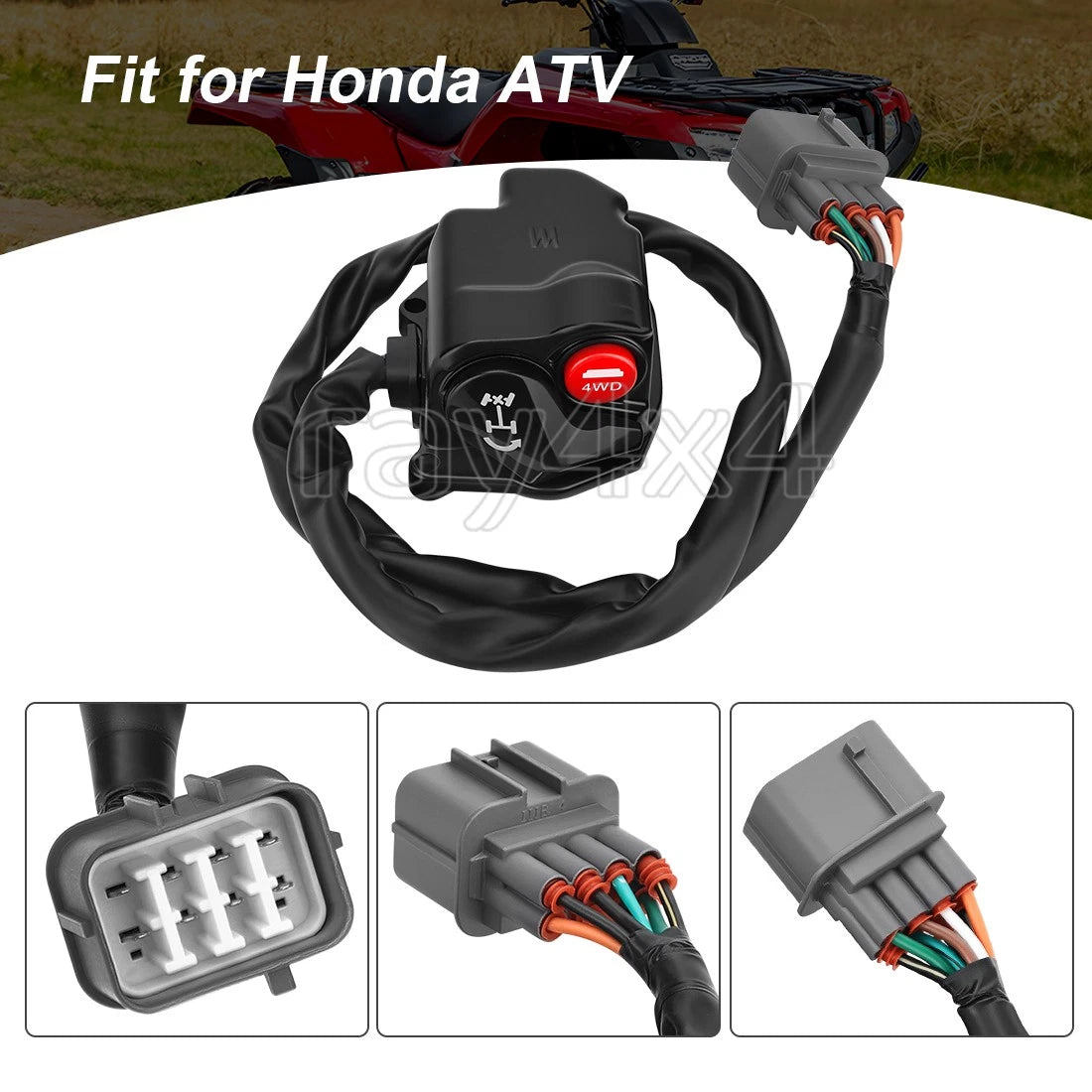 Differential Lock 4x4 Switch Throttle for Honda TRX500 TRX520 (2005–2020)