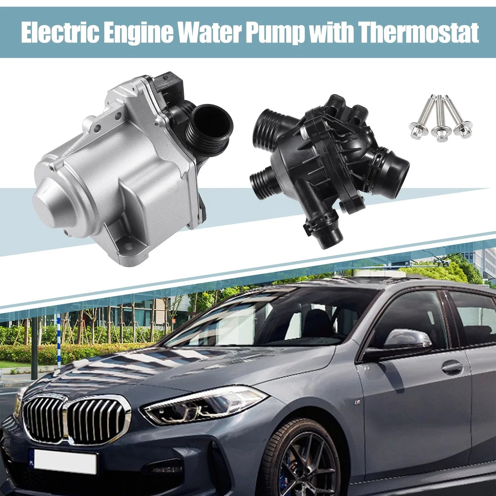 Engine Water Pump w/Thermostat for BMW 135i 335i 535i 740i X6