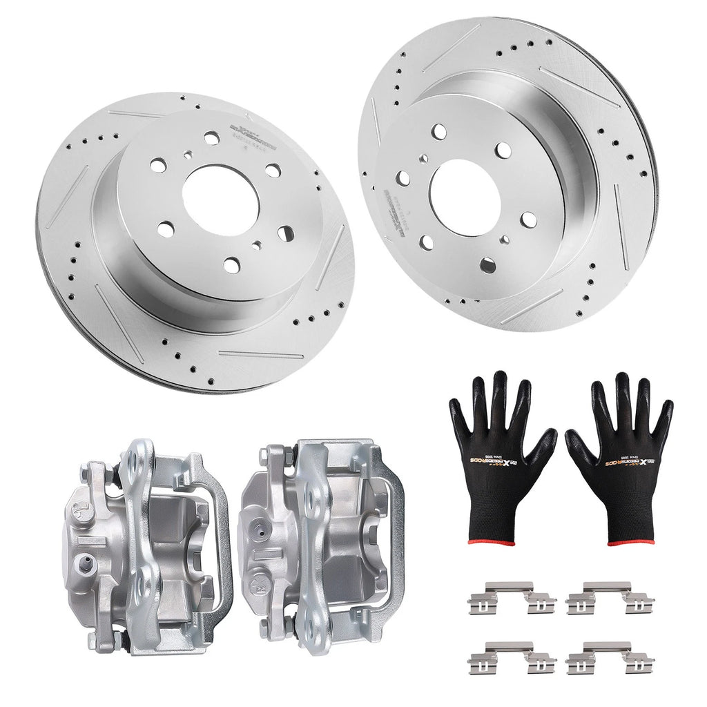 Rear Brake Rotors + Brake Calipers for Chevrolet Suburban/GMC Yukon XL (2015–2020)