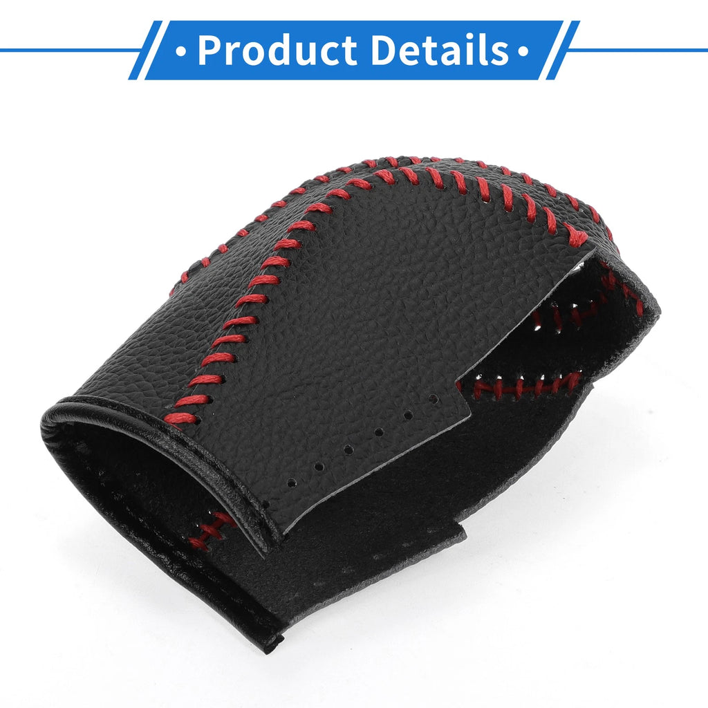 1 Pc Gear Shift Knob Cover for Volkswagen Taos (2022–2023) Pebbled Black Red