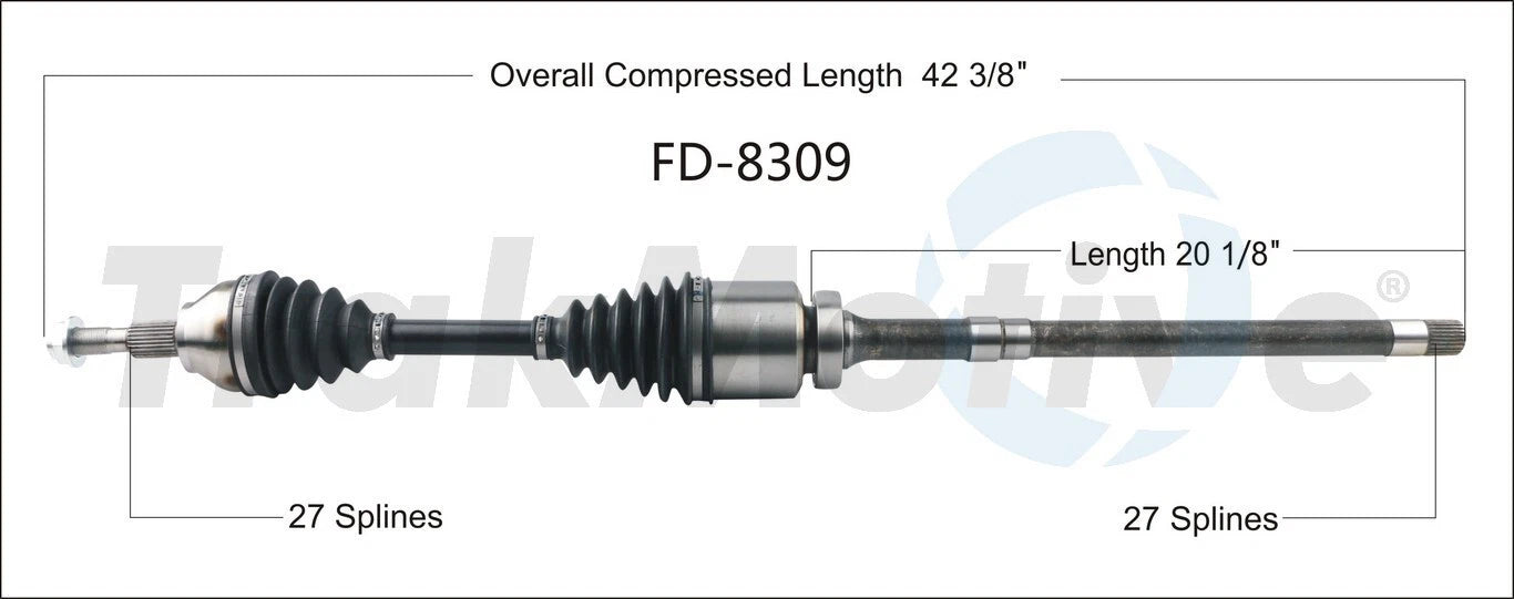 CV Axle Shaft for SurTrack FD-8309 (2010–2015)