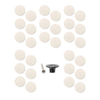 Set of 30 Wool Polishing Buffing Pads for Automotive Detailing (2 Inch)