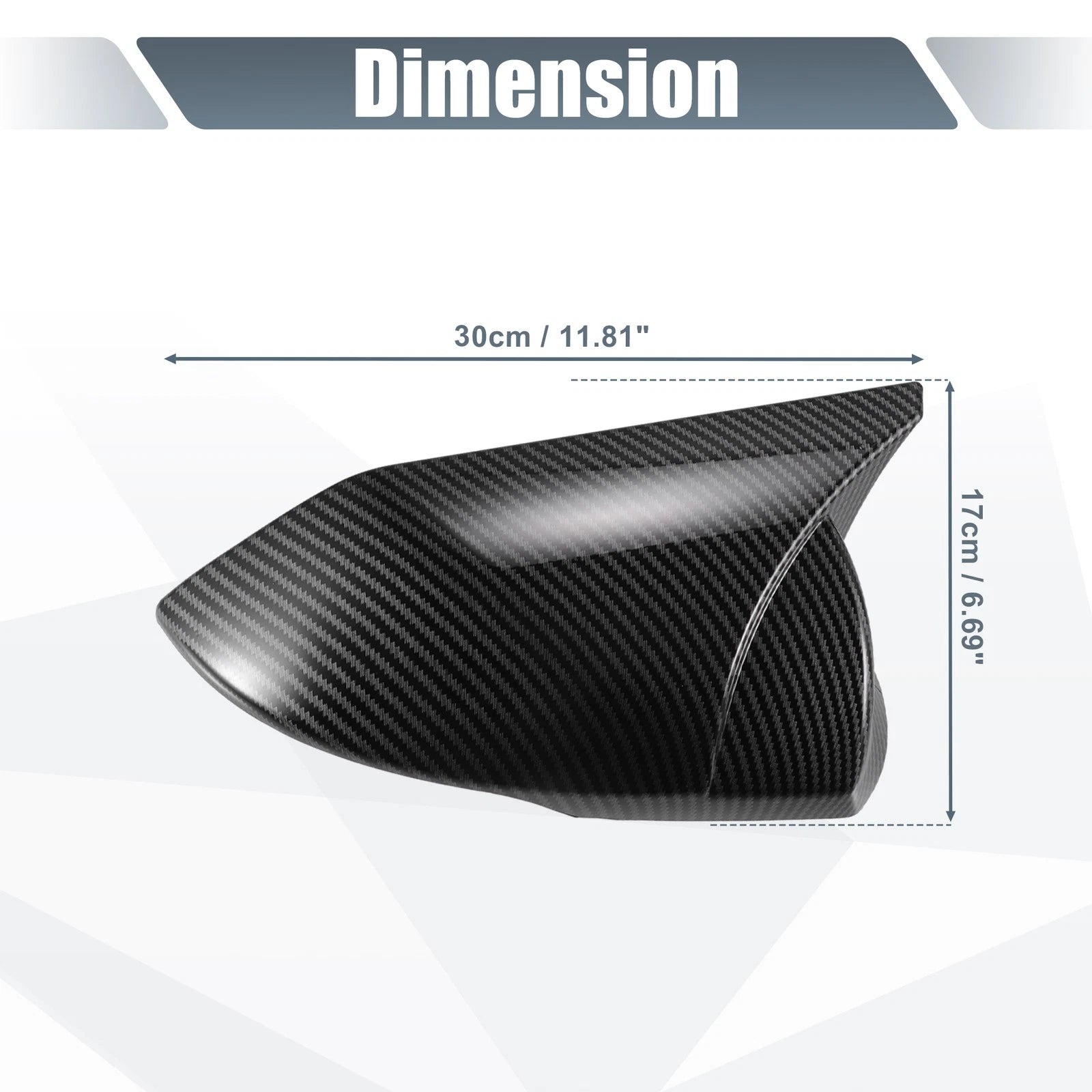 Pair Rearview Mirror Cover Overlay for Hyundai Elantra (Carbon Fiber)