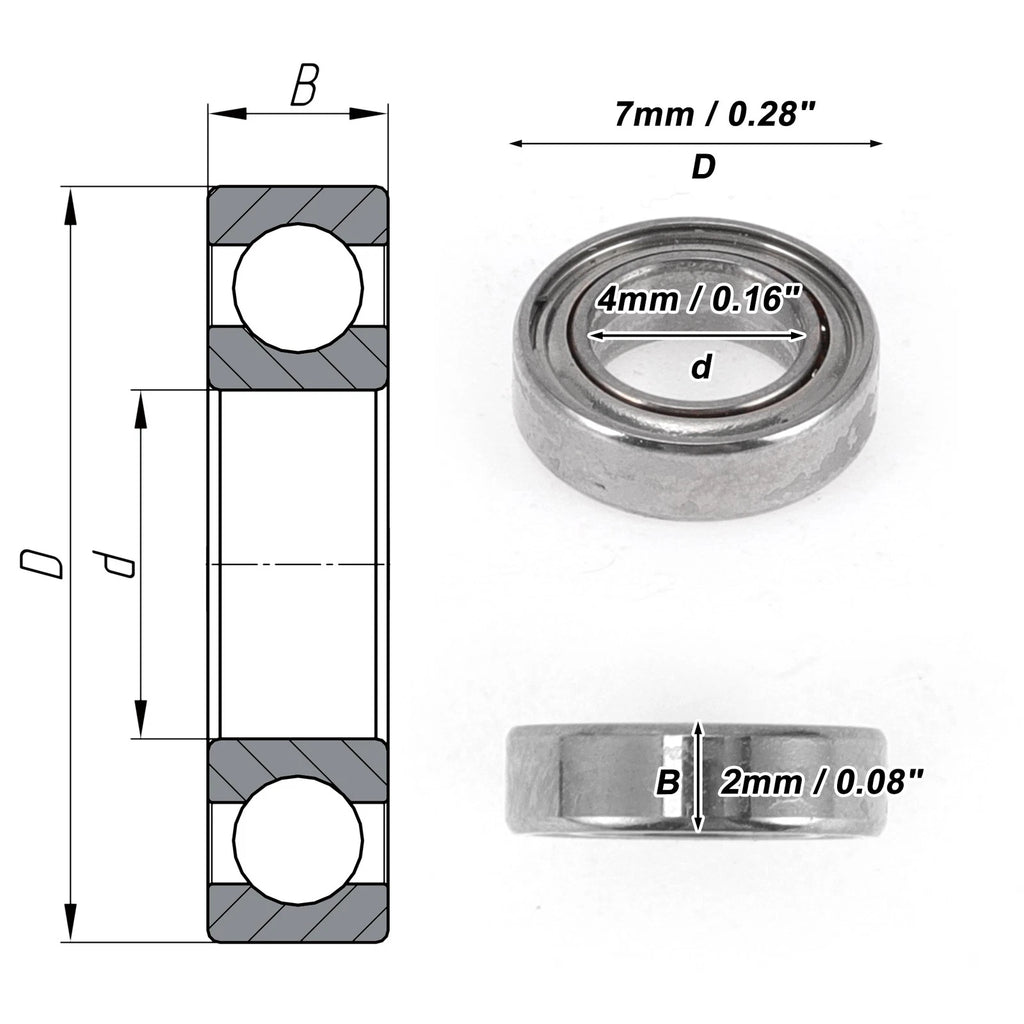 740 Deep Groove Ball Bearings for Scooter Skateboard Wheel (1 Pc)