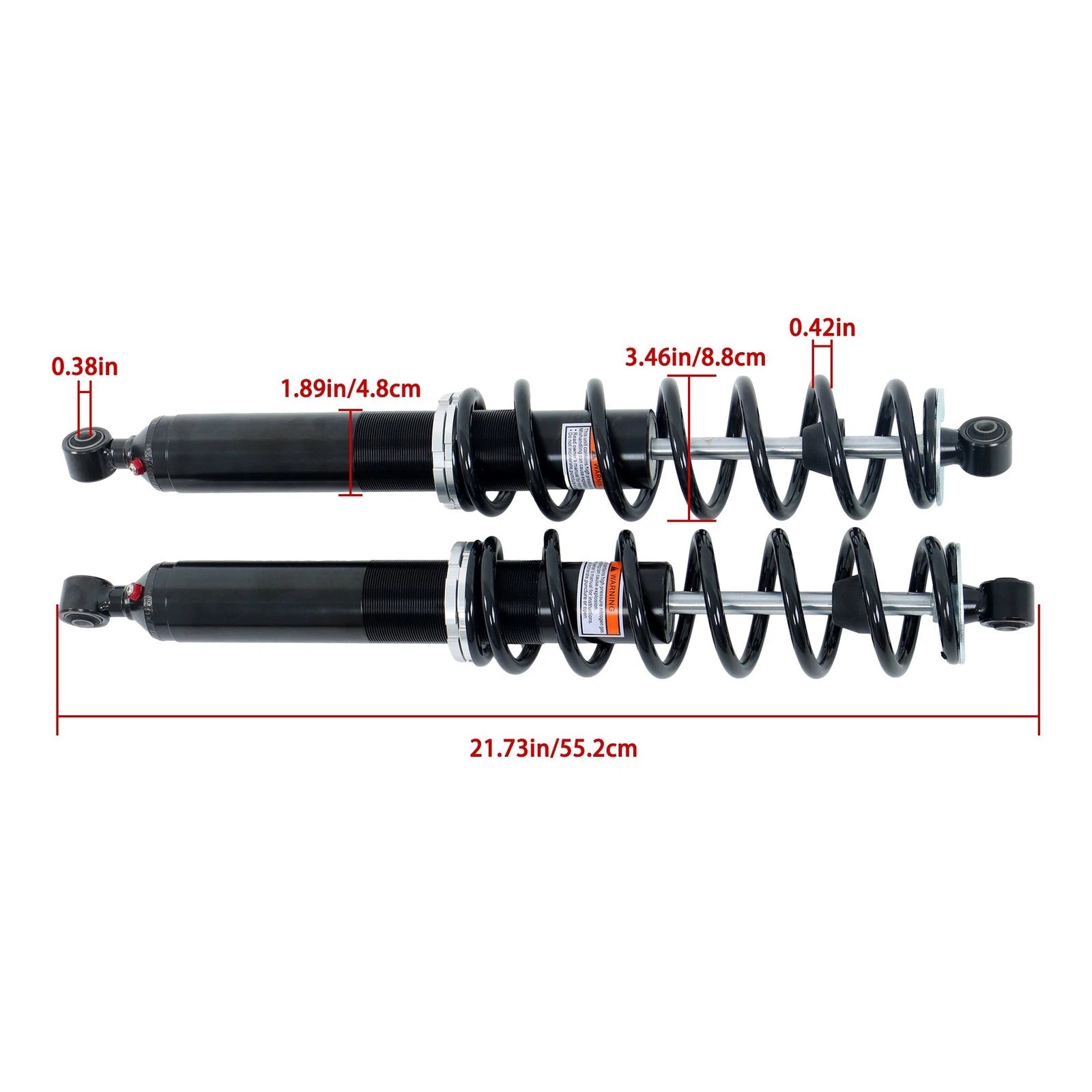 Set of 2 Front Shocks for Polaris General 1000 (2017-2019)