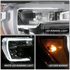 Chrome Amber LED Right Side Headlight Assembly for GMC Sierra 1500 (2019–2022)