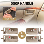 Inside Interior Door Handle Set Beige for 2005–2012 Toyota Tacoma
