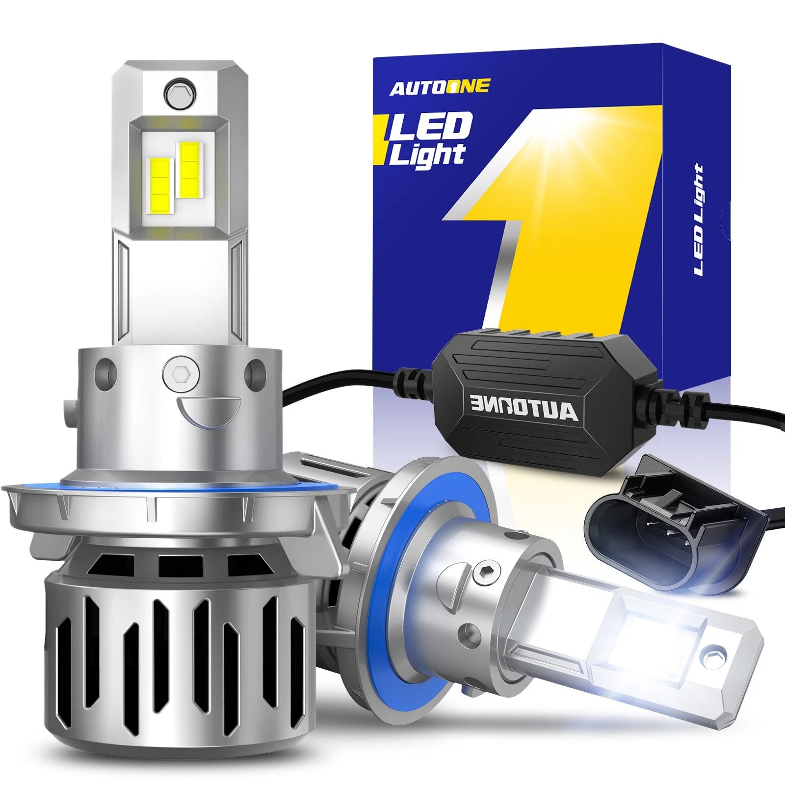 2X H13 9008 LED Headlight Kit for 6500k 32000 Lumens