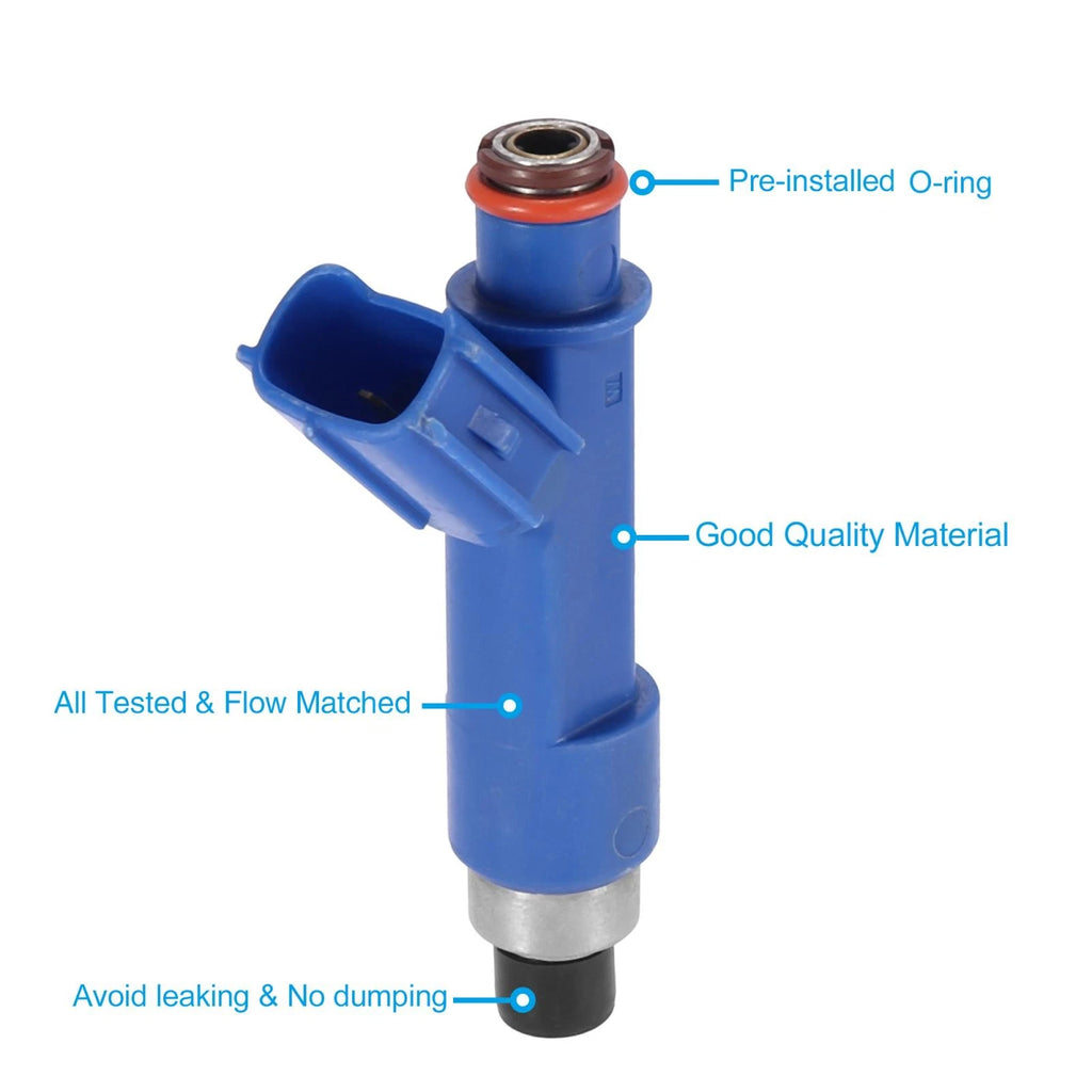 Set of 4 Fuel Injectors 23209-22080 for Toyota Corolla (2004–2008) & Pontiac Vibe 1.8L