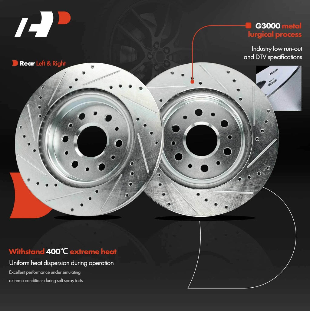 Drilled Brake Rotors for Chevy Traverse Blazer Cadillac XT5 (2018–2023)