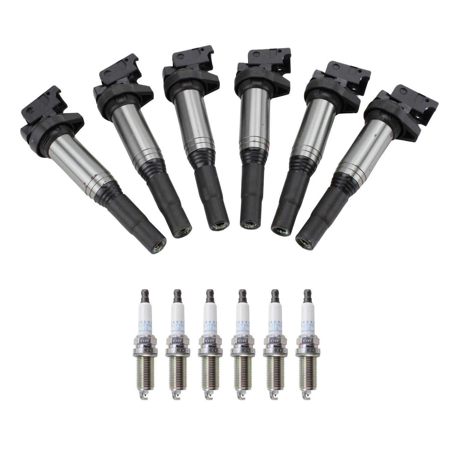 NGK Ignition Coil & Laser Platinum Spark Plug Kit for BMW E82 E90 E60 E83 E70 E85 (2007–2013)