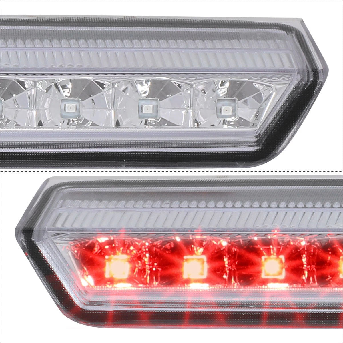 Full LED 3rd Tail Brake Light Stop Lamp Chrome for Chevy Suburban/Tahoe (2015–2020)