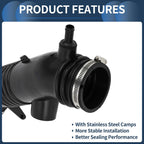 Intake Hose Tube with Clamps for Toyota Tacoma (1995–2000) Black