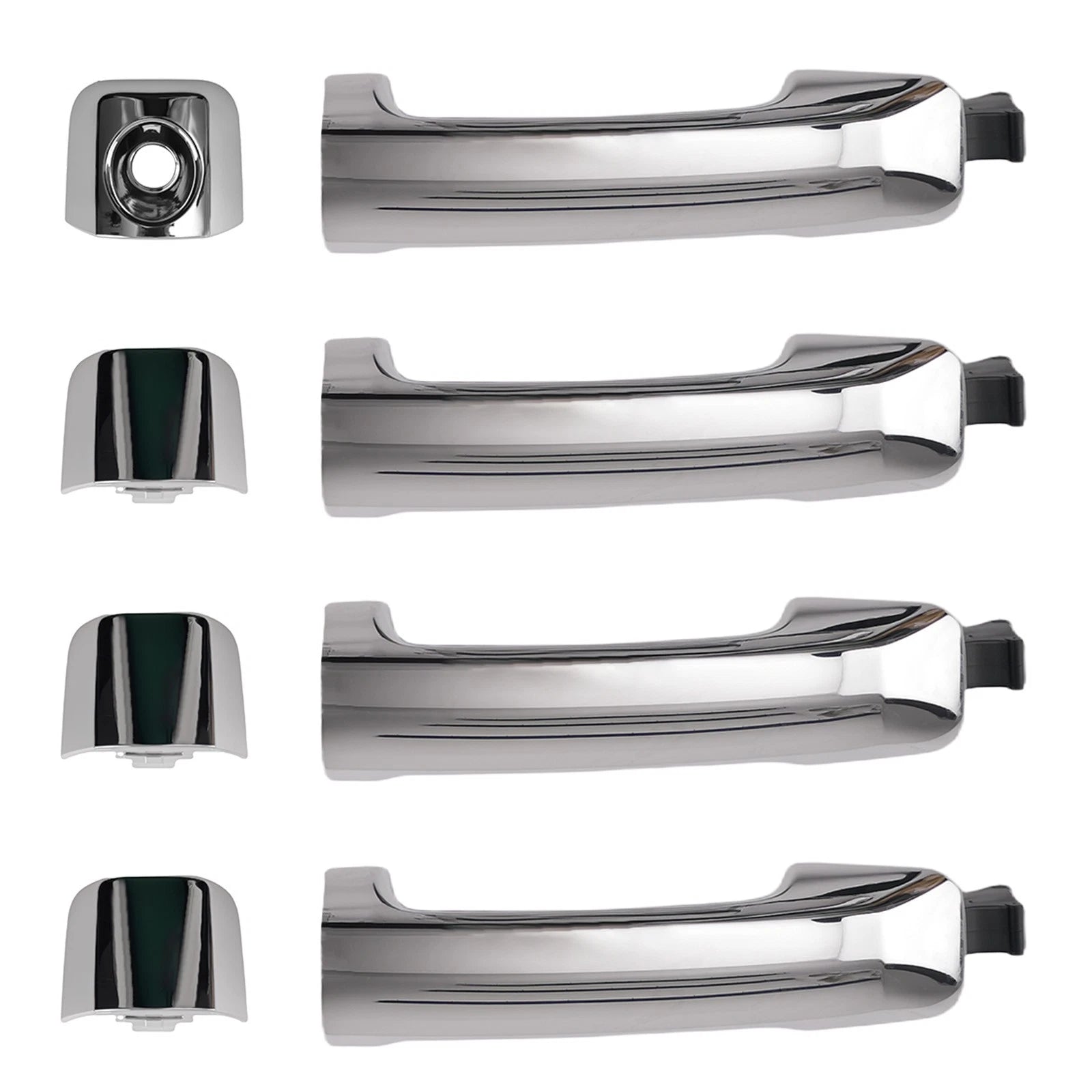Door Handle Front Rear for Toyota Tundra 5.7L (2007–2019) Silver Plastic