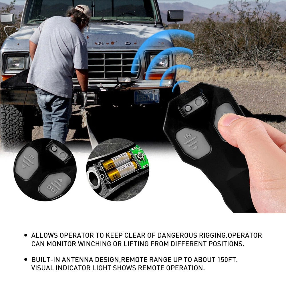 Wireless Winch Remote Control Kit for Truck Jeep ATV SUV (DC12V)