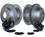 Front Rear Brake Kit Disc Rotors Akebono Ceramic Pads for Cadillac Chevrolet GMC