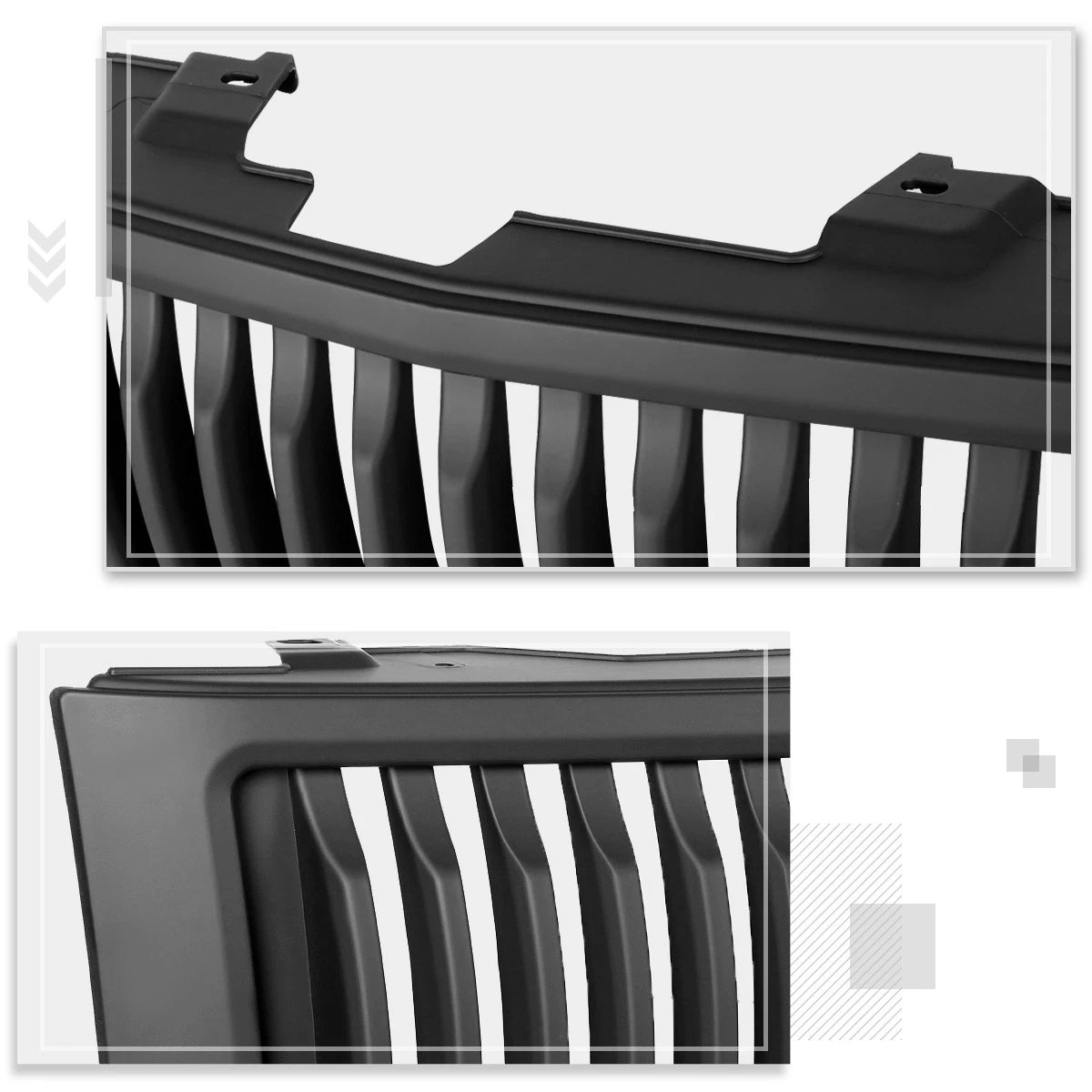 Vertical Fence Style Front Bumper Grille for Chevy Silverado 1500 (2007–2013)