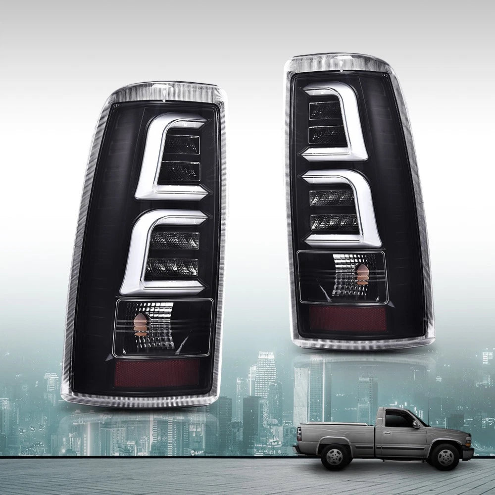 LED Tail Lights for Chevy Silverado/GMC Sierra (1999–2007) Black