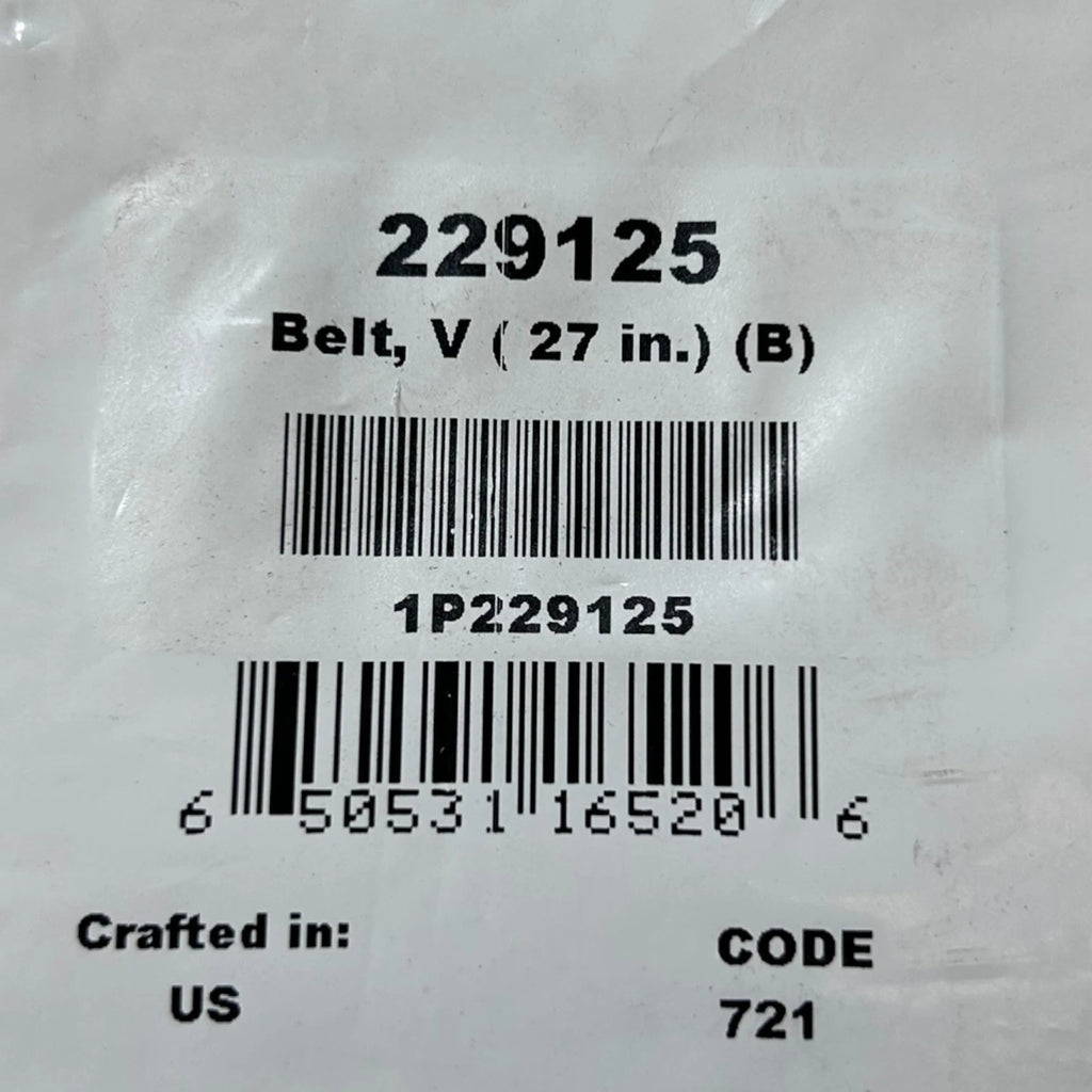Marine Generator V Belt 27 Inch for Kohler 229125 (OEM)