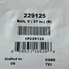 Marine Generator V Belt 27 Inch for Kohler 229125 (OEM)