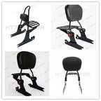Black Backrest Sissy Bar with Pad for Harley Softail (2006–2017)