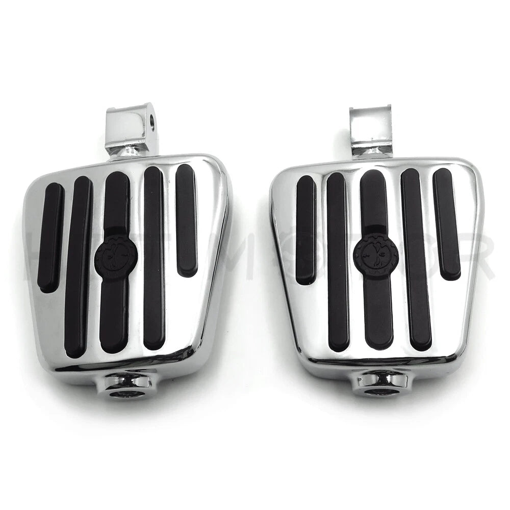 Chrome Rubber Footpegs for Honda Fury VT1300, Shadow Aero, Phantom, Spirit (2009–2023)