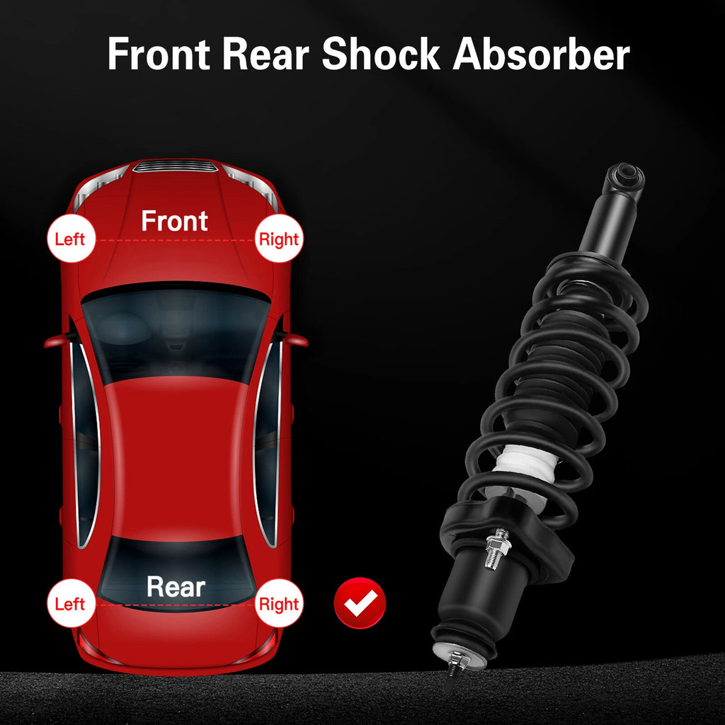 Set of 2 Rear Complete Struts with Coil Springs for Jeep Patriot Compass (2007–2016)