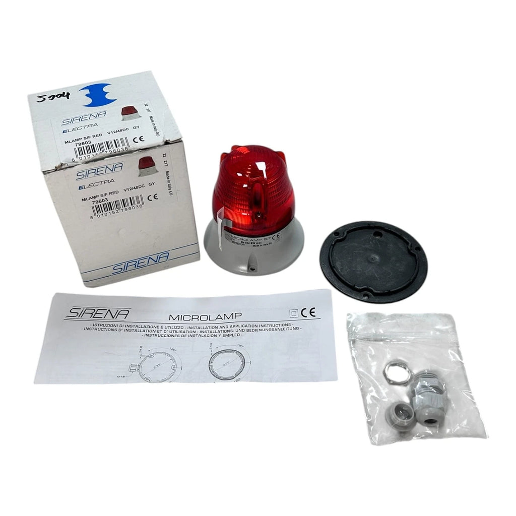 Sirena 79603 Electra Red Steady Flashing Micro Lamp S/F (12V/48DC)