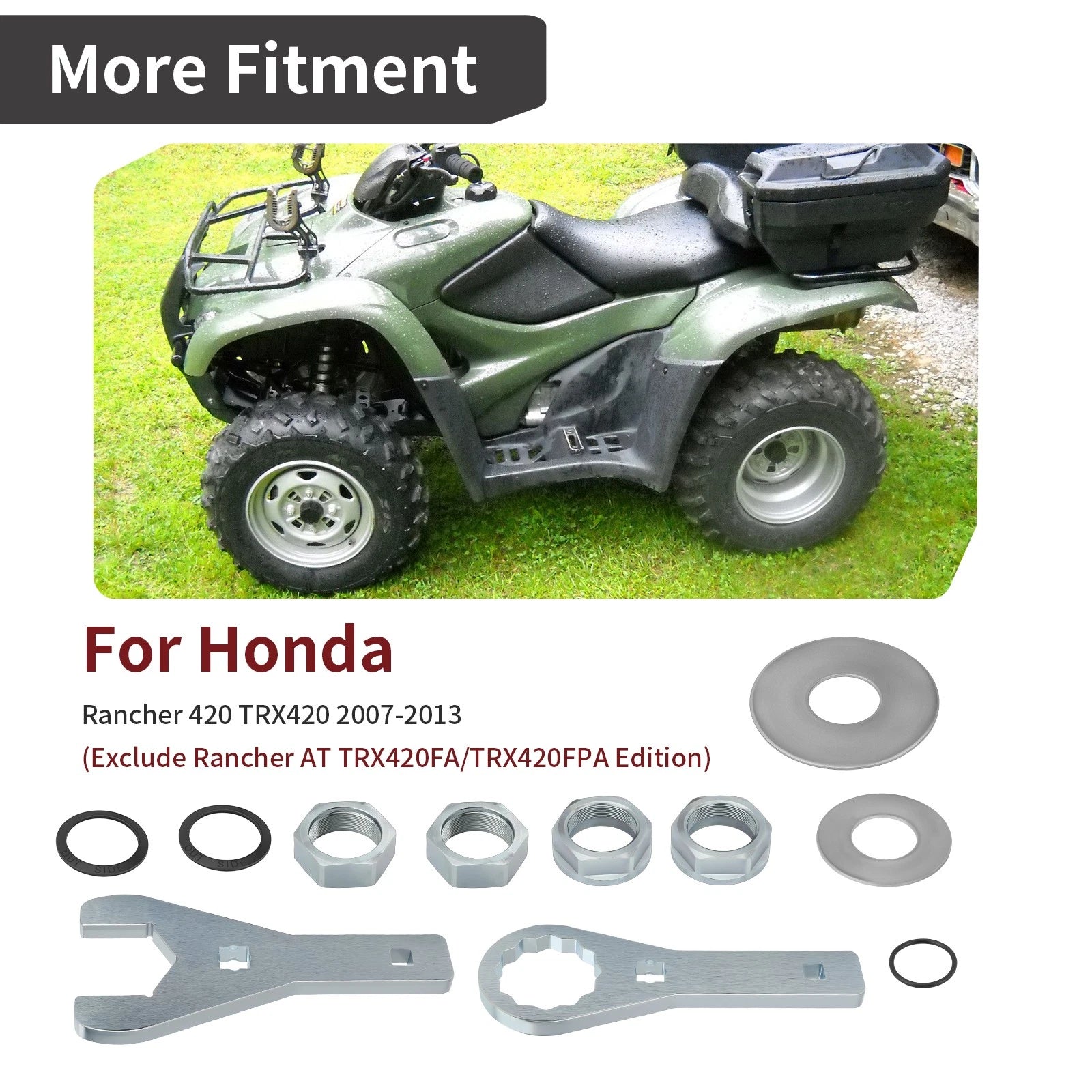 41mm Rear Axle Nut Wrench Tool w/ Washer Seal for Honda Rancher TRX420 (2007–2013)