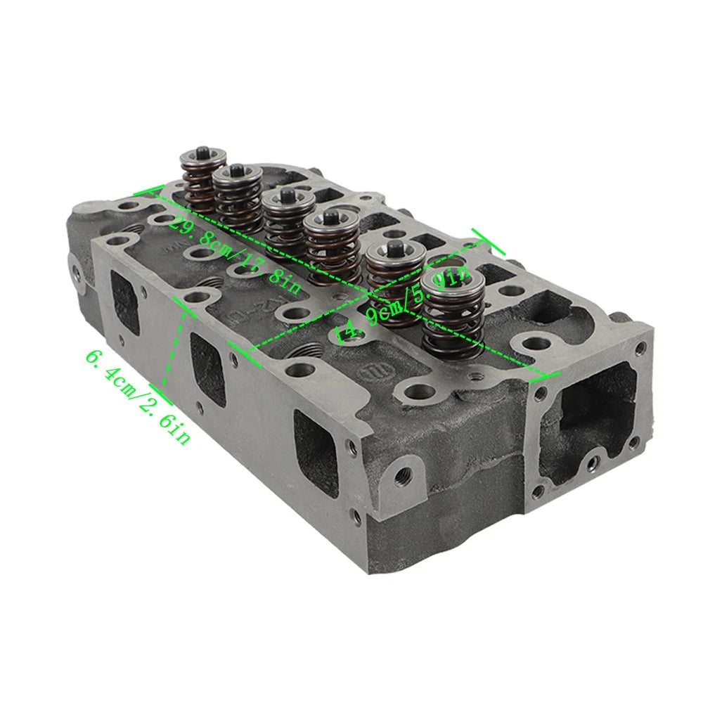 Complete Engine Cylinder Head w/ Valves for Kubota F2400 B7610 B2100