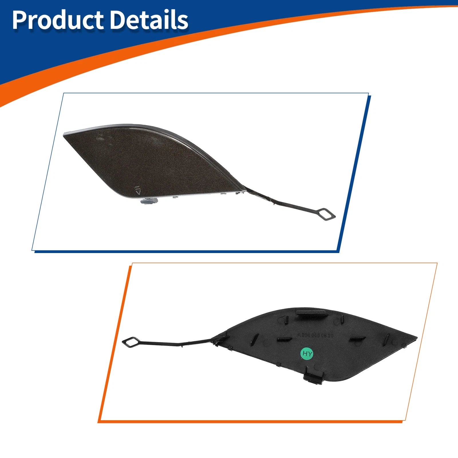 Rear Car Bumper Tow Hook Cover for Mercedes-Benz (A2048850823) Crystal Brown