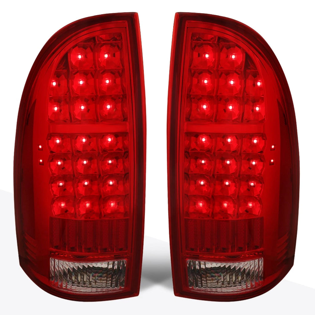 2X Full LED Tail Light for Tacoma (2005–2015) Red Housing