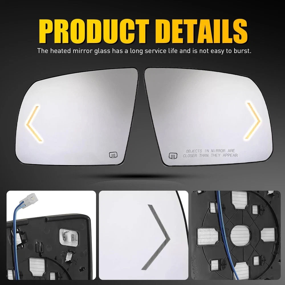 Heated Mirror Glass Set for Toyota Tundra (2007–2020) / Sequoia (2008–2017)