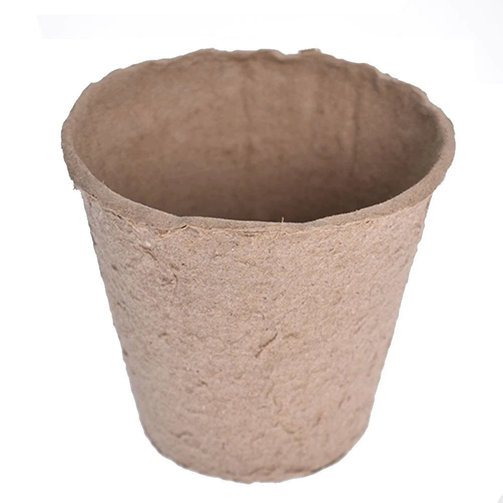 Set of 100 Biodegradable Nursery Pots for Garden Flower Plants