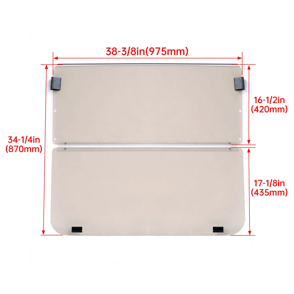 Foldable Tinted Windshield for Yamaha G22 Golf Cart (2003-2006)