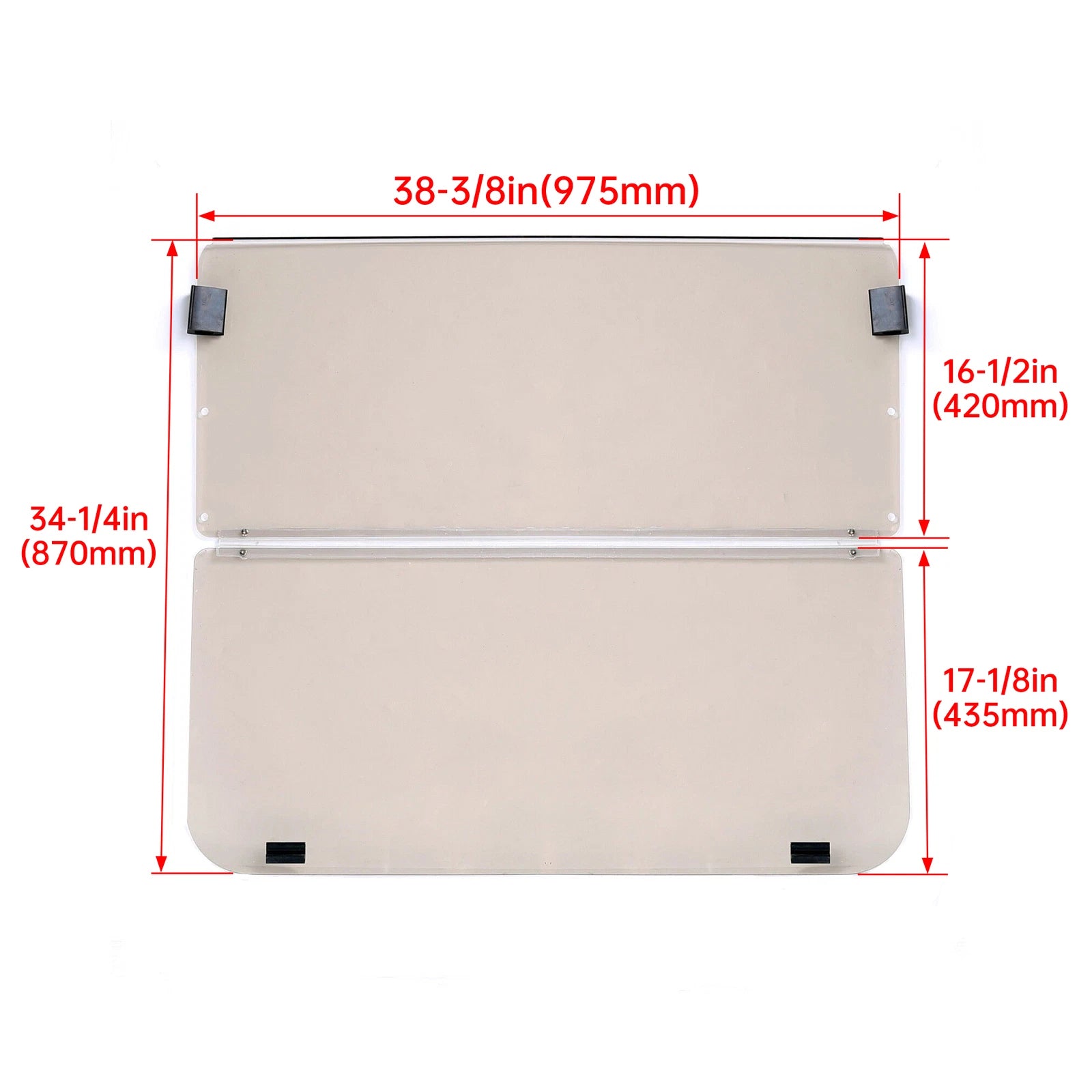 Foldable Tinted Windshield for Yamaha G22 Golf Cart (2003-2006)