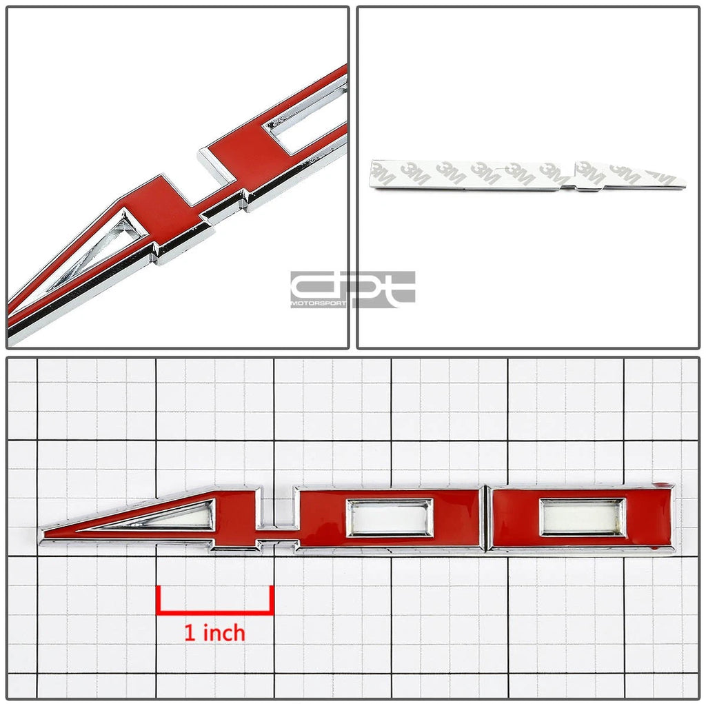 Chrome/Red Bumper Emblem Badge for SBC 400 (1970–1972)