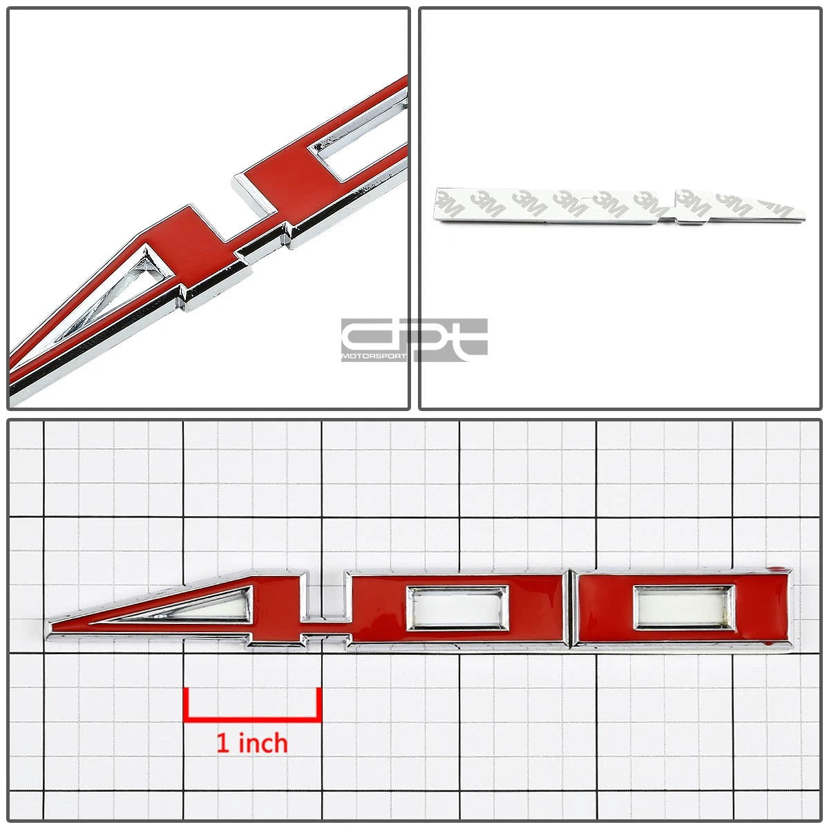 Chrome/Red Bumper Emblem Badge for SBC 400 (1970–1972)