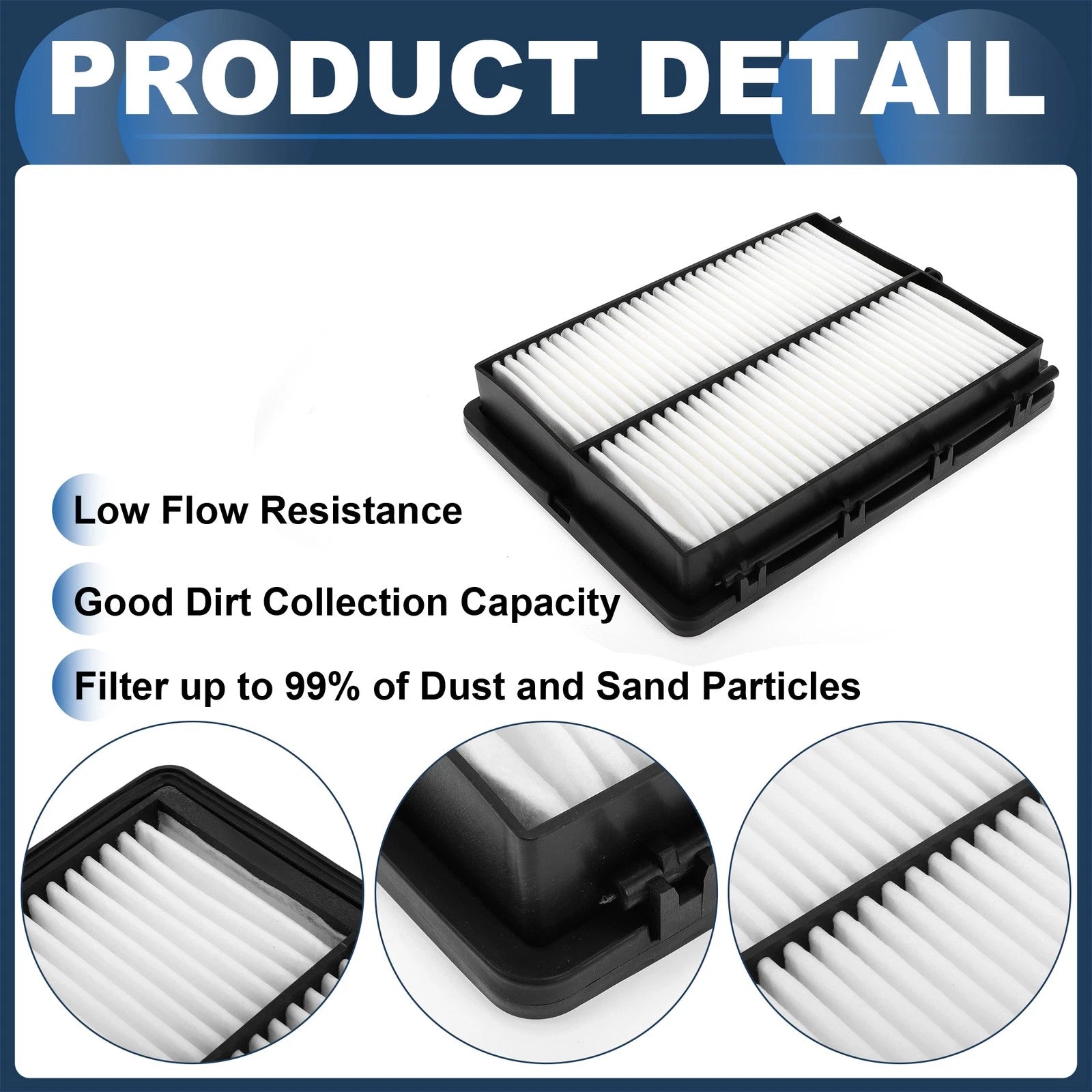 Cabin Air Filter No. 28113F6200 for Kia Cadenza (2017–2020)