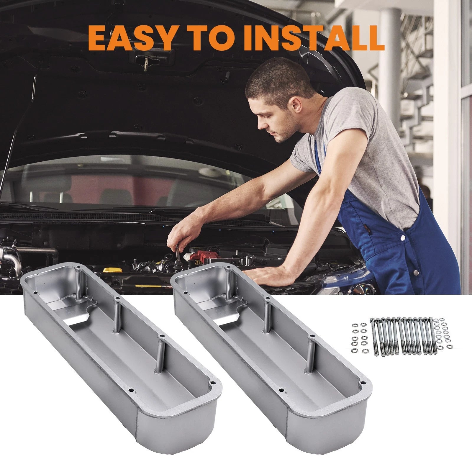 Tall Valve Covers for Ford BBF 429 460 V8 (1968–Present) Aluminum
