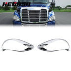 Set of 2 Chrome Headlight Bezel Covers for Freightliner Columbia (2001–2017)