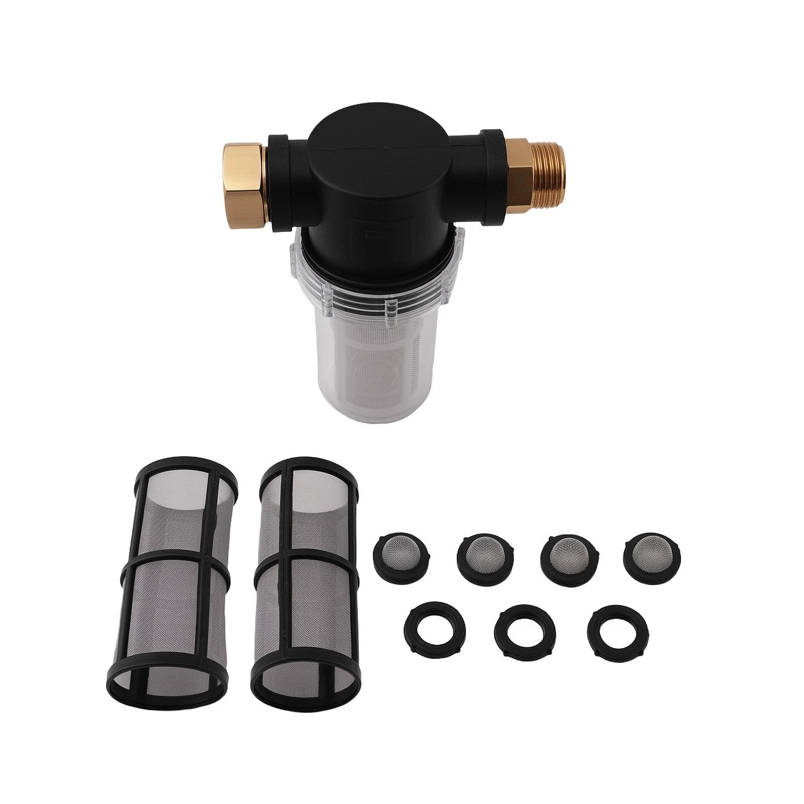 Brass Hose Inline Filter for Pressure Washer 3/4" Thread (Stainless Steel)