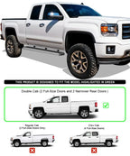 Running Boards 6 Inch for Silverado Sierra Double Cab (2007-2018)