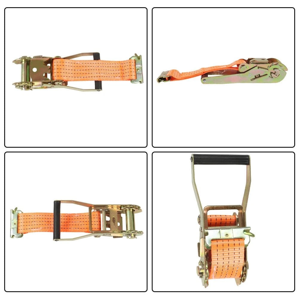 Set of 8 E-Track Ratchet Straps 2" x 15' 4400LB Tie Down