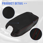 Microfiber Leather Auto Armrest Cover Pad for Honda HR-V (2016-2021) Black/Red
