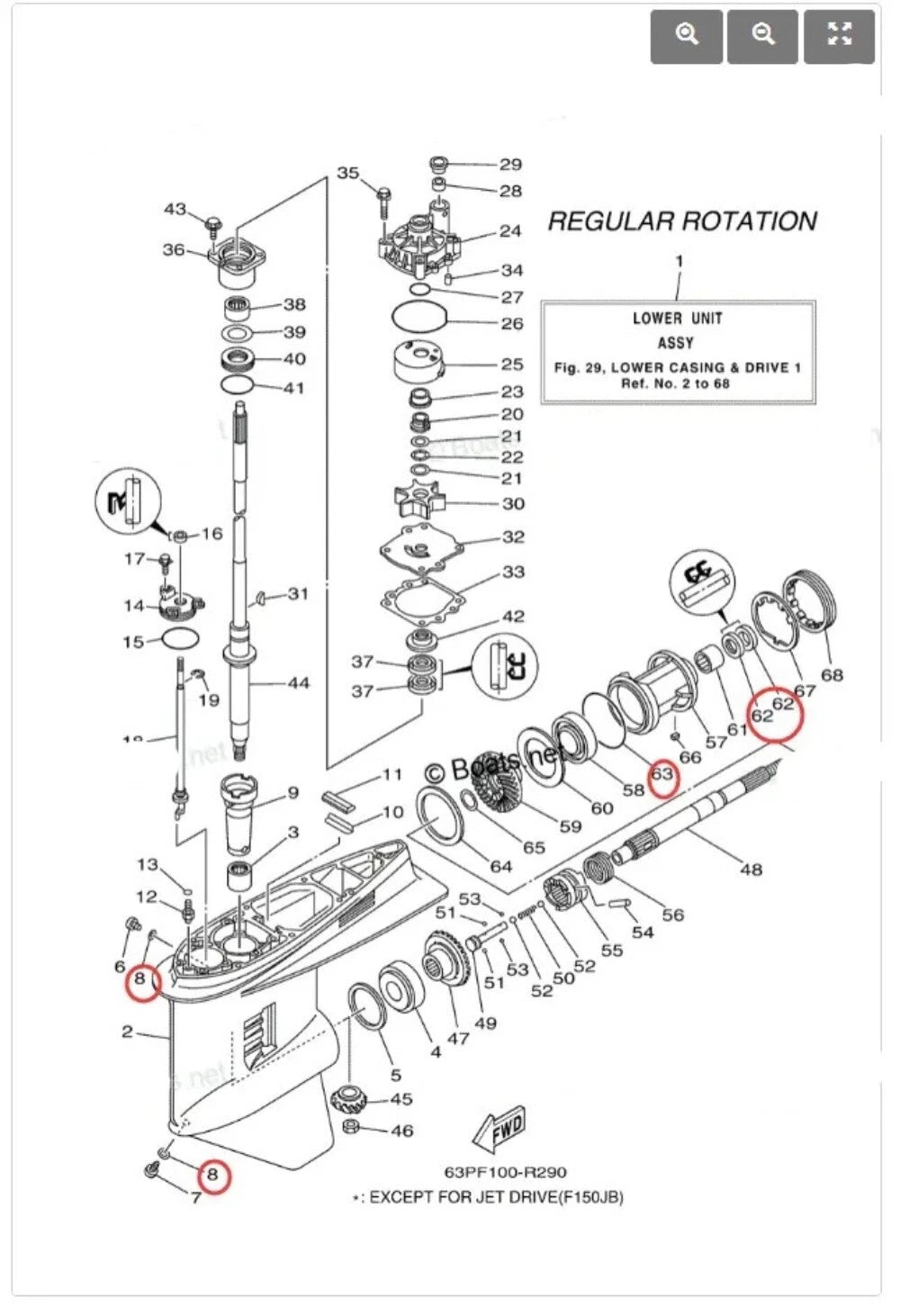 Propeller Shaft Seal Kit for Yamaha 2/4-Str (93101-30M17, 91490-40030)