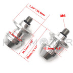 2X CNC Swingarm Spools Sliders for Universal Motorcycle 6MM Silver