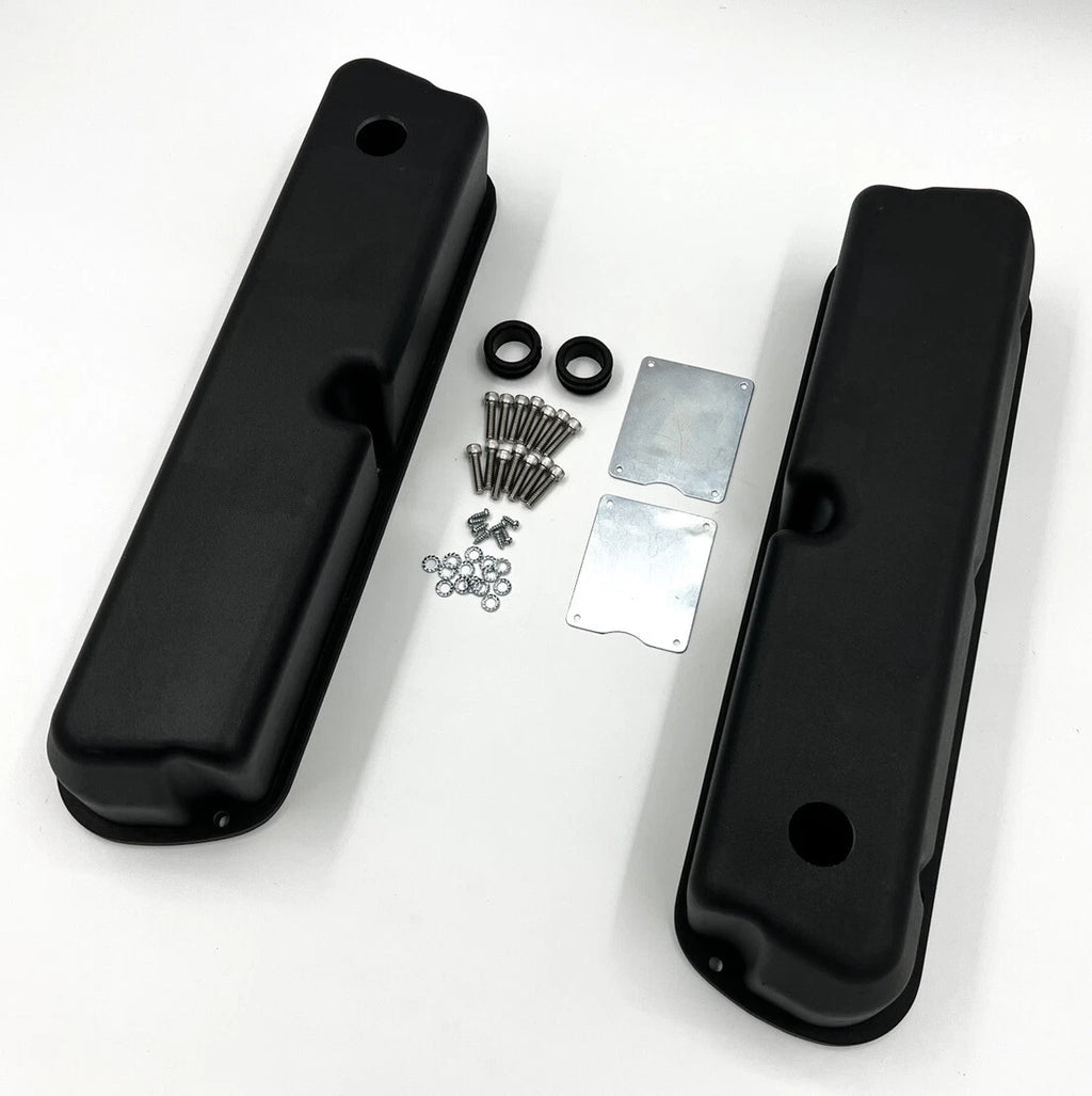 Black Aluminum Valve Covers for 1962–1985 Small Block Ford 289 (2-Pack)