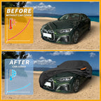 Waterproof Car Cover for BMW i4 (2022–2023) Black 190T-PU with Zipper